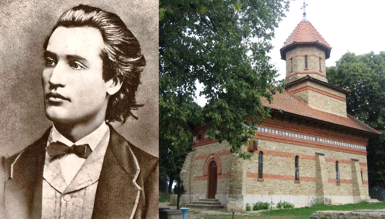 Biserica din România, unică în lume, deoarece sfinții au aureole negre în memoria lui Mihai Eminescu