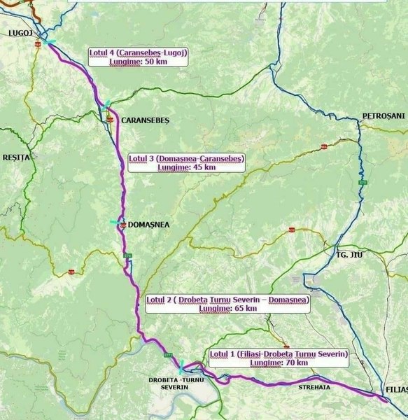 Drumul de mare viteză Filiași-Lugoj: A fost desemnată firma care va întocmi SF-ul ultimului lot