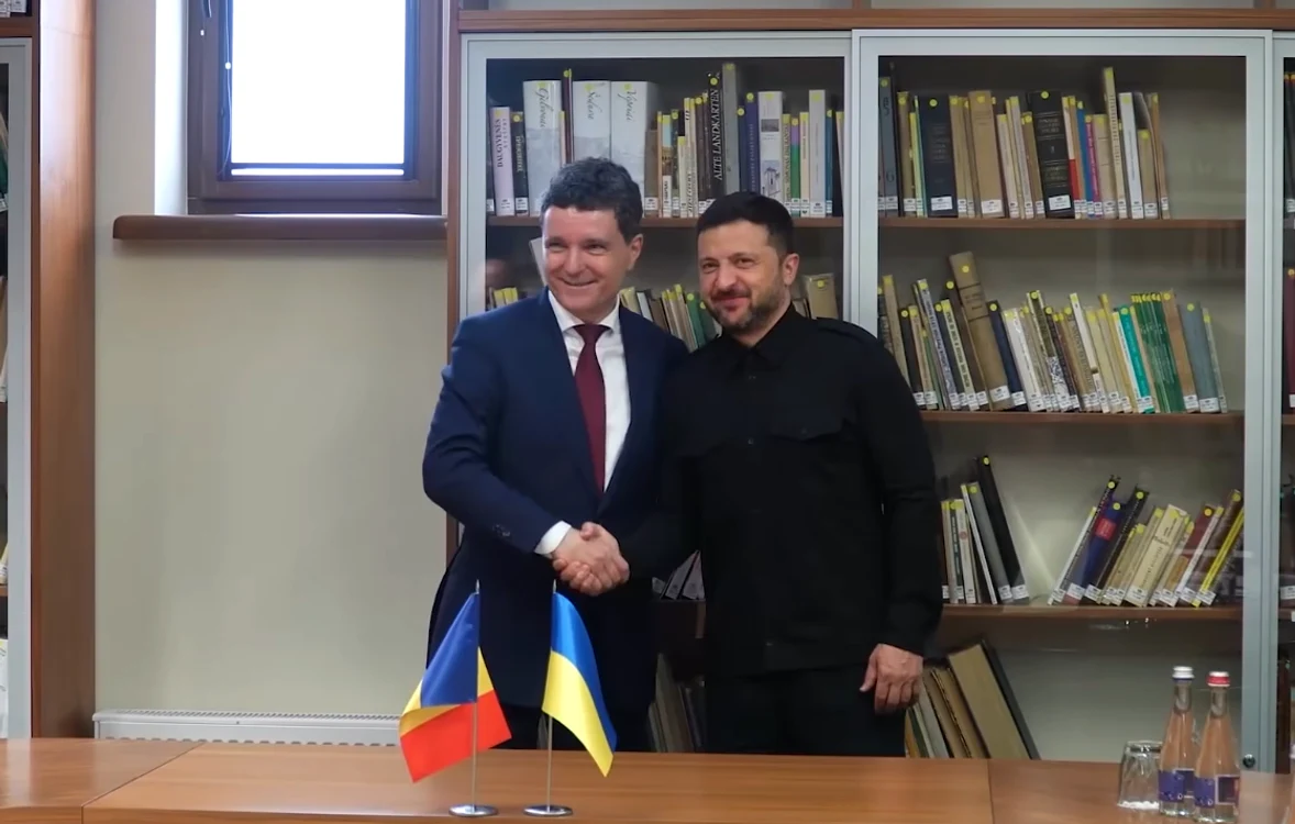 Volodimir Zelenski i-a mulțumit lui Nicușor Dan FOTO Captură video