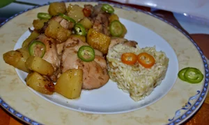 pui indian cu anans miere si ardei iute jpeg