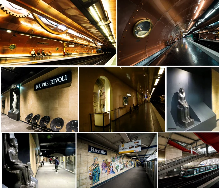 Stații frumoase de metrou din Paris