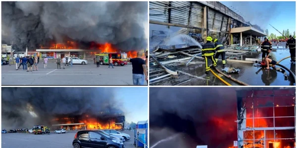 Atac cu rachete mall Ucraina FOTO Facebook 