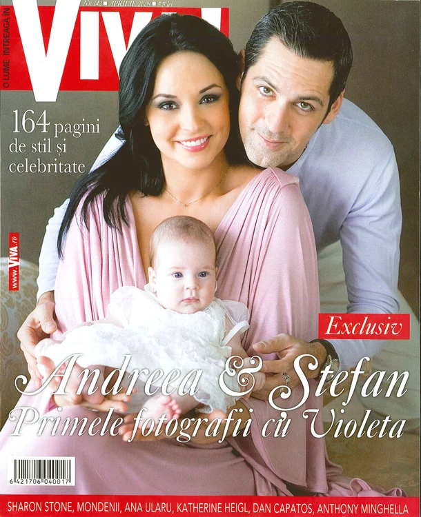 Andreea Marin și Ștefan Bănică jr. au apărut și ei pe coperta revistei „Viva”, împreună cu fiica lor, Violeta