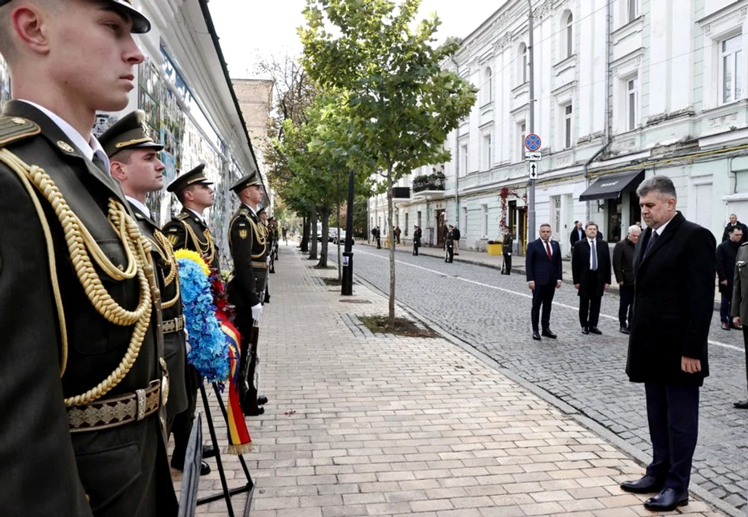 Premierul României a efectuat o vizită în Ucraina FOTO Marcel Ciolacu / Platforma X 