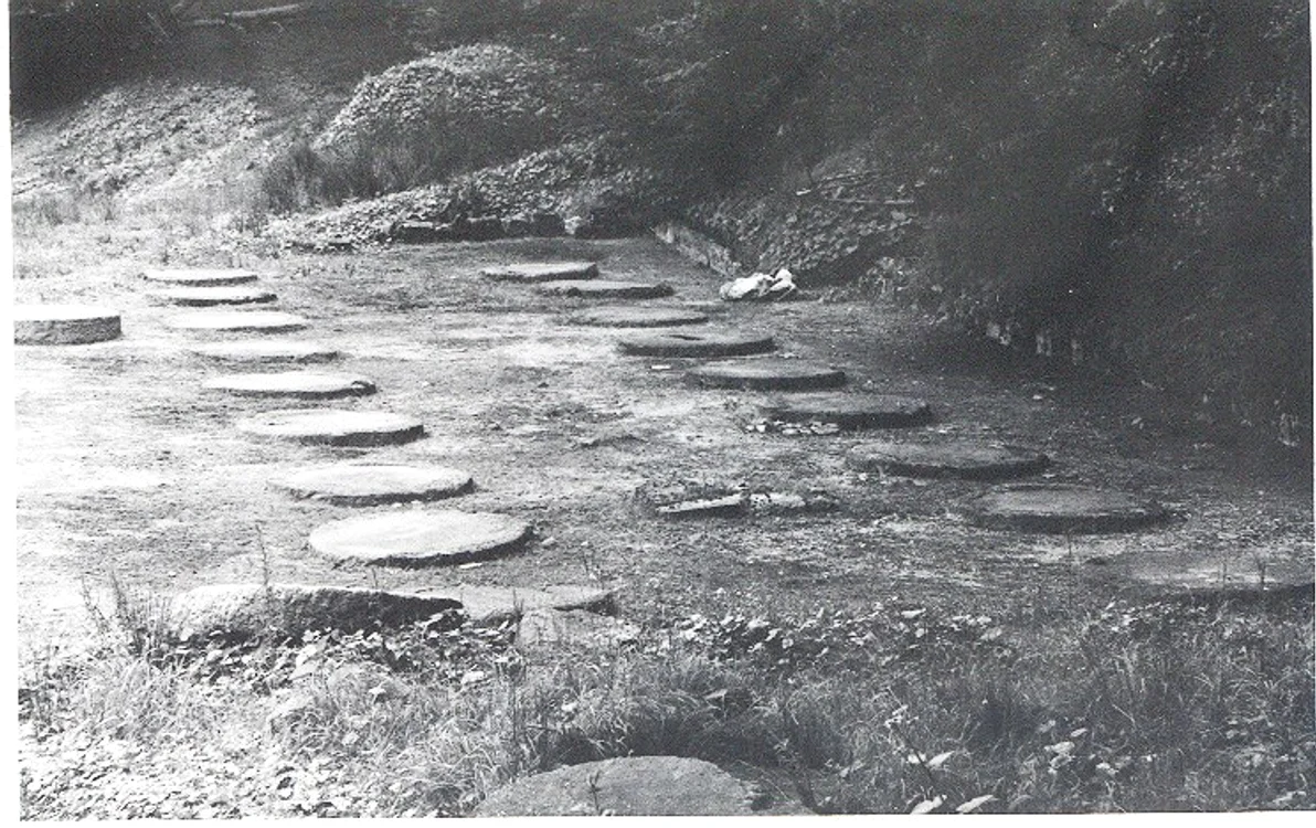 Templul de Andezit de pe Terasa a X-a. Fotografie din anii '60.