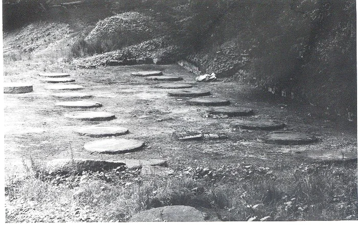 Templul de Andezit de pe Terasa a X-a. Fotografie din anii '60.