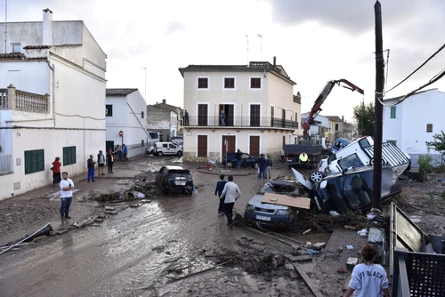 Inundaţii în Mallorca Spania FOTO EPA-EFE