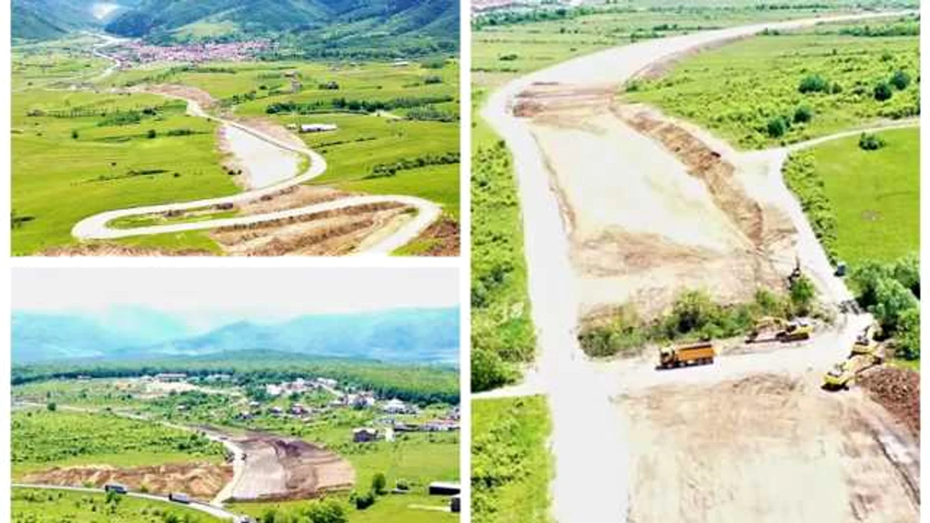 Traseul viitoarei autostrăzi a devenit vizibil. Foto: Asociaţia Pro Infrastructură