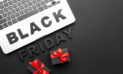 top view black friday assortment black background jpg