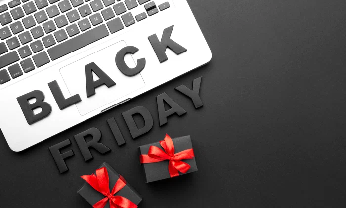 top view black friday assortment black background jpg