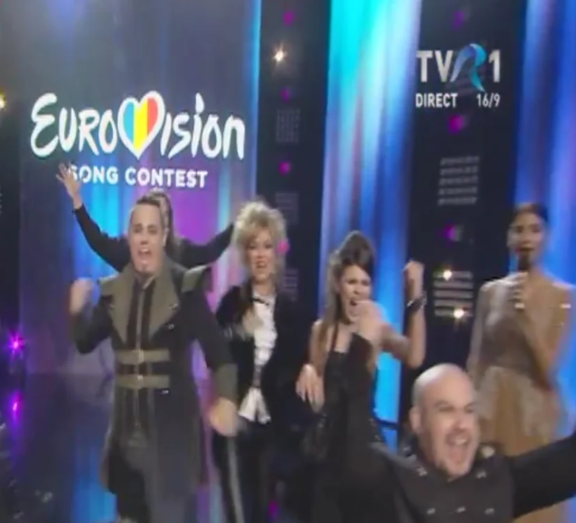 Ovidiu Anton a țopăit de bucurie când a aflat că a primit cele mai multe voturi de la telespectatori în Finala Eurovision România 2016