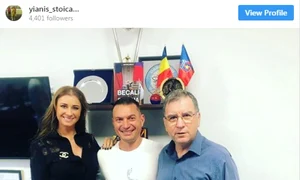 Fiul lui Pompiliu Stoica a anunţat mutarea printr o postare pe reţeleled e socializare  În fotografie apare fostul fotbalist alături de Anamaria Prodan şi Valeriu Argăseală, adică persoanele potrivite pentru a te propulsa unde e Dică acum  jpeg