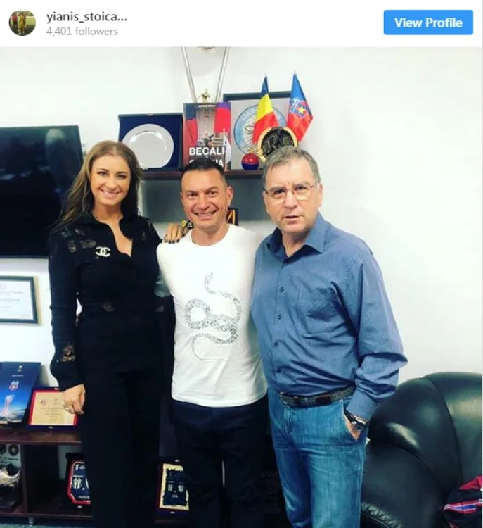 Fiul lui Pompiliu Stoica a anunţat mutarea printr-o postare pe reţeleled e socializare. În fotografie apare fostul fotbalist alături de Anamaria Prodan şi Valeriu Argăseală, adică persoanele potrivite pentru a te propulsa unde e Dică acum 
