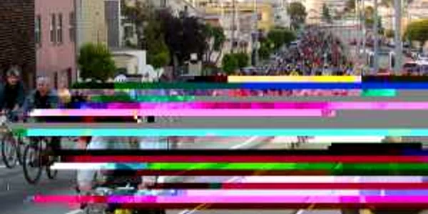 Imagine de la Critical Mass-ul organizat în 2005, în San Francisco