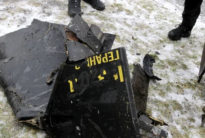 Fragment de dronă Shahed după un atac rusesc asupra Dnipro FOTO profimedia jpg