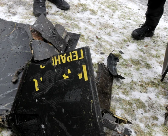 Fragment de dronă Shahed după un atac rusesc asupra Dnipro FOTO profimedia jpg