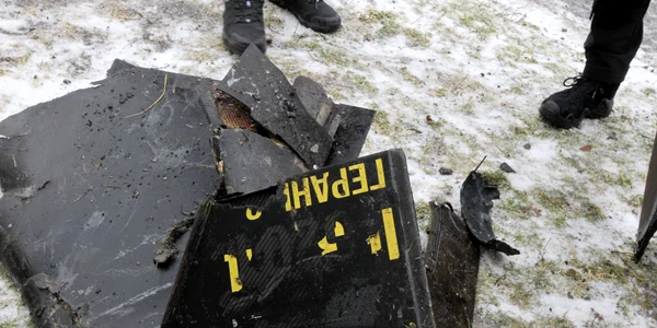 Fragment de dronă Shahed după un atac rusesc asupra Dnipro FOTO profimedia jpg