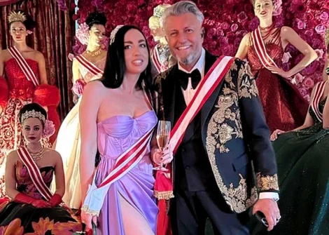 Cătălin Botezatu și Ela Novak, la balul Prințului Albert Foto: instagram