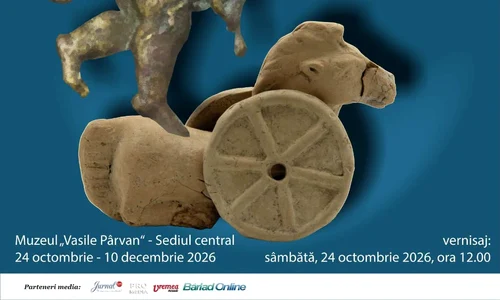 Afișul expoziției „A fost odată ca niciodată…! Scurtă istorie a copilăriei în primele patru veacuri de stăpânire romană la Pontul Euxin”