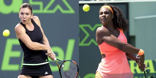 Simona Halep Serena Williams la Miami Open FOTO AP