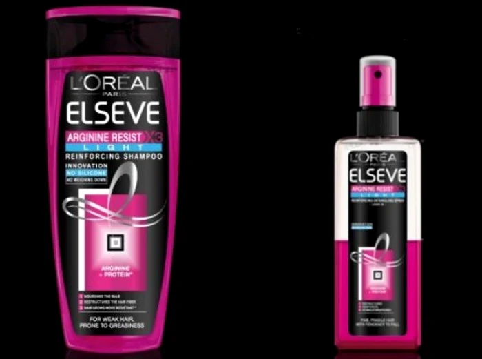 Şamponul şi spray-ul de păr Elseve Arginine Resist Light de la L’Oreal sunt soluţia pentru părul fragil, fin, cu tendinţă de cădere.