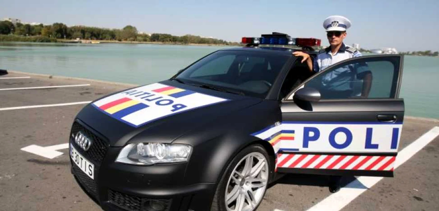Audi-ul RS4, cel mai puternic bolid al Poliţiei Rutiere, este condus de Cristinel Zaharia