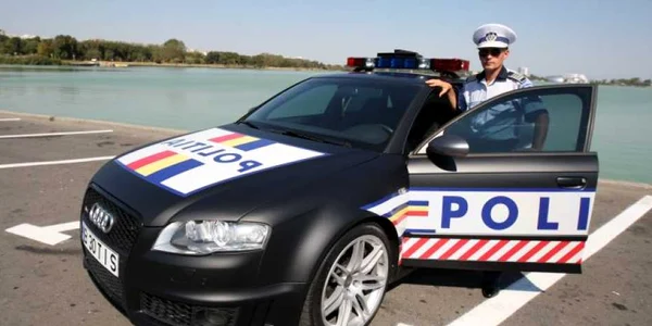 Audi-ul RS4, cel mai puternic bolid al Poliţiei Rutiere, este condus de Cristinel Zaharia