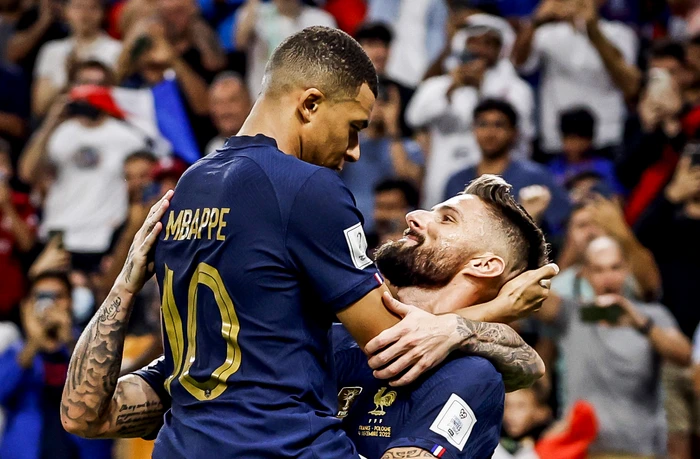Kylian Mbappe și Oliver Giroud / Foto: Twitter