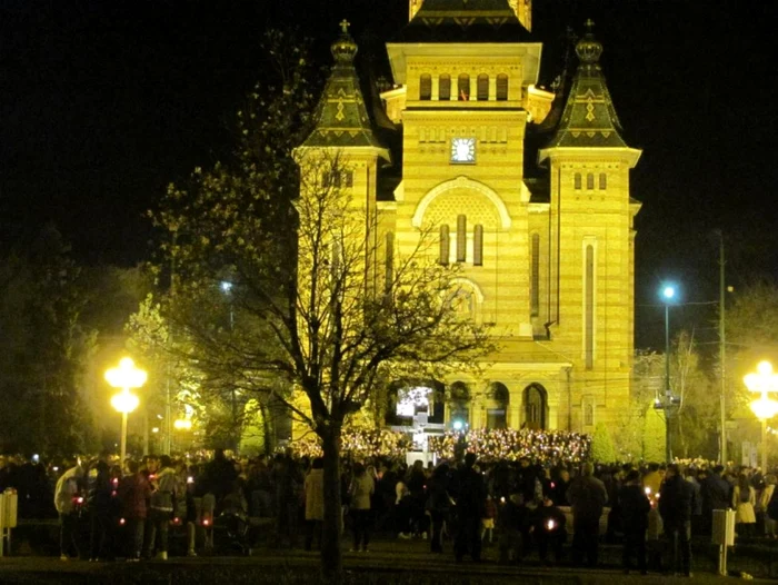 Slujba de Înviere de la Catedrala Mitropolitană