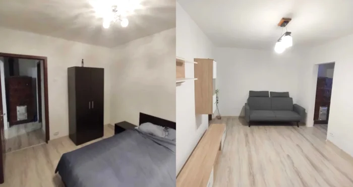 Apartament renovat și mobilat la doar 7.000 de euro / foto: colaj OLX