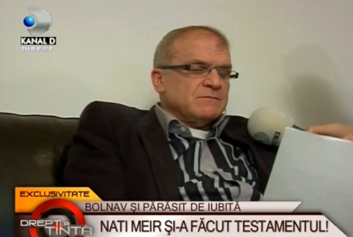 Nati Meir şi-a citit testamentul în direct la Kanal D