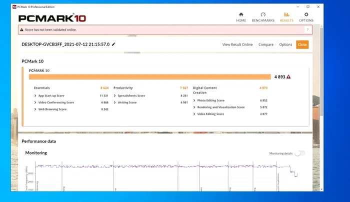 PCMark 10 on Windows 10