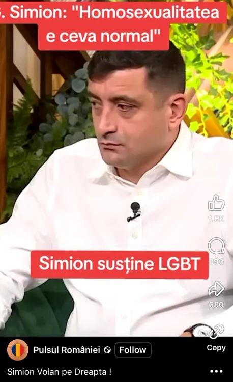 Pagina Pulsul României FOTO: captura 