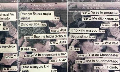 David de Gea s a conversat pe WhatsApp cu o prostituată jpeg