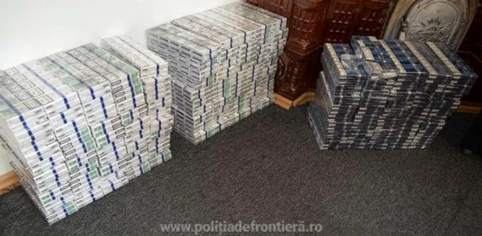 Ţigările au fost confiscate de poliţiştii de frontieră. FOTO: ITPF Maramureş