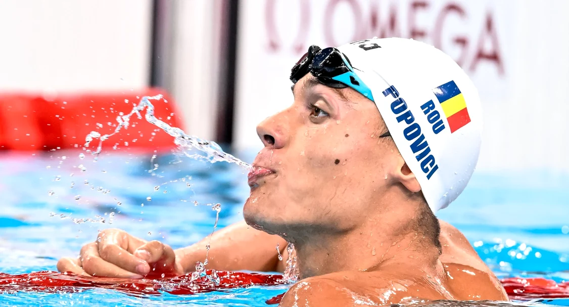 David Popovici poate aduce României prima medalie la Jocurile Olimpice. Foto Profimedia