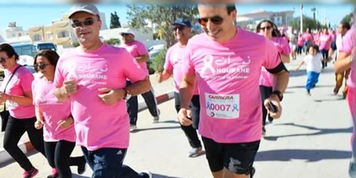 Ministrul tunisian al Sanatatii Slim Chaker in timpul unui maraton FOTO Captura Jawhara FM