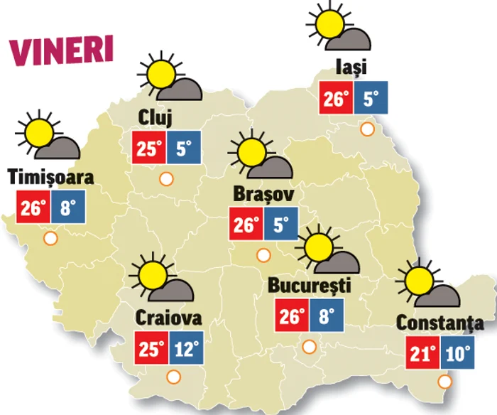 Prima zi din aprilie vine cu vreme foarte frumoasă și temperaturi de peste 25 de grade Celsius