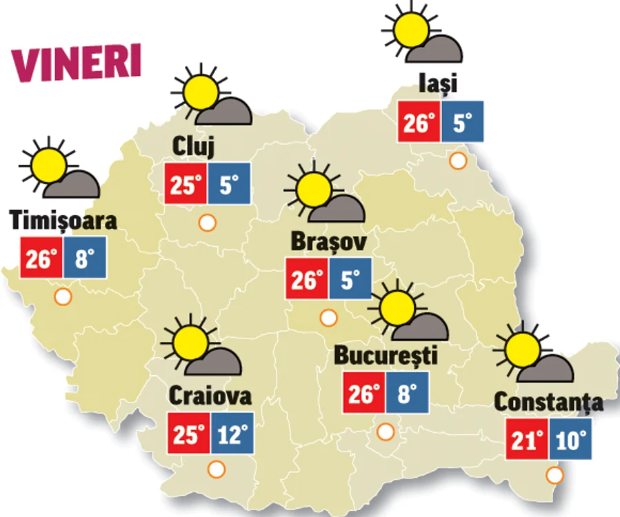 Prima zi din aprilie vine cu vreme foarte frumoasă și temperaturi de peste 25 de grade Celsius