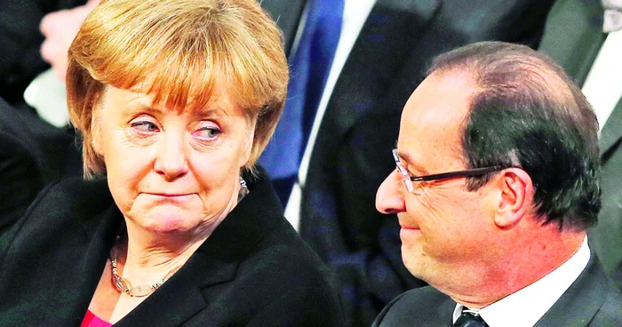 Angela Merkel, cancelarul Germaniei, şi preşedintele francez Francois Hollande rămân principalii susţinători ai austerităţii. FOTO Reuters
