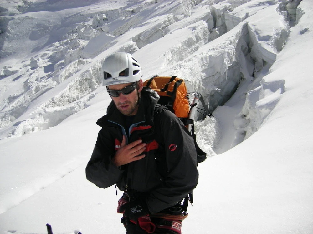 Alpinistul timişorean Horia Colibăşanu pe vârful Dhaulagiri