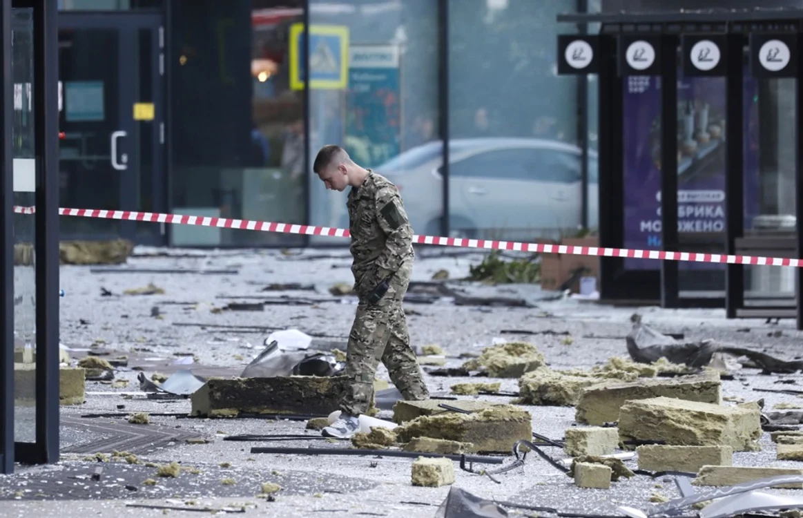 Mai multe atacuri cu drone ale Ucrainei au vozat Moscova. Foto EPA-EFE