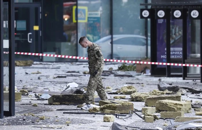 Mai multe atacuri cu drone ale Ucrainei au vozat Moscova. Foto EPA-EFE