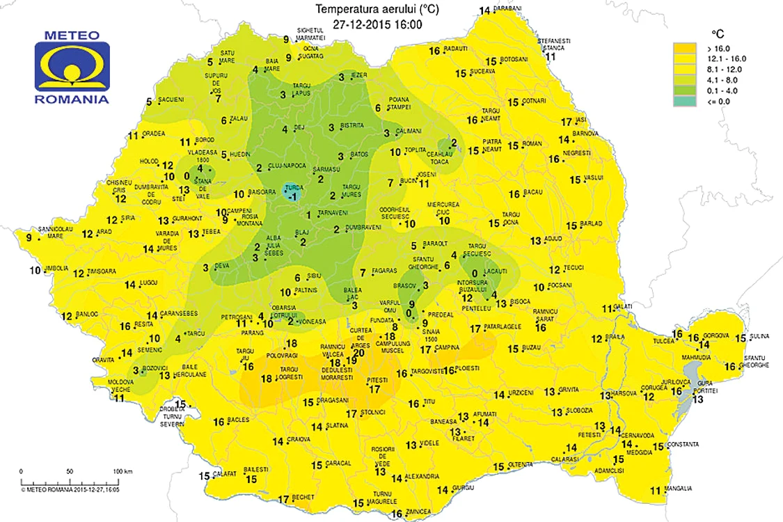 Ieri, au fost temperaturi de primăvară, atingându-se chiar şi 20 de grade