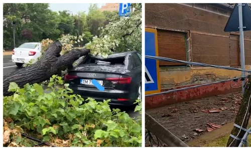 Furtună în Timiș FOTO Facebook / Meteoplus 