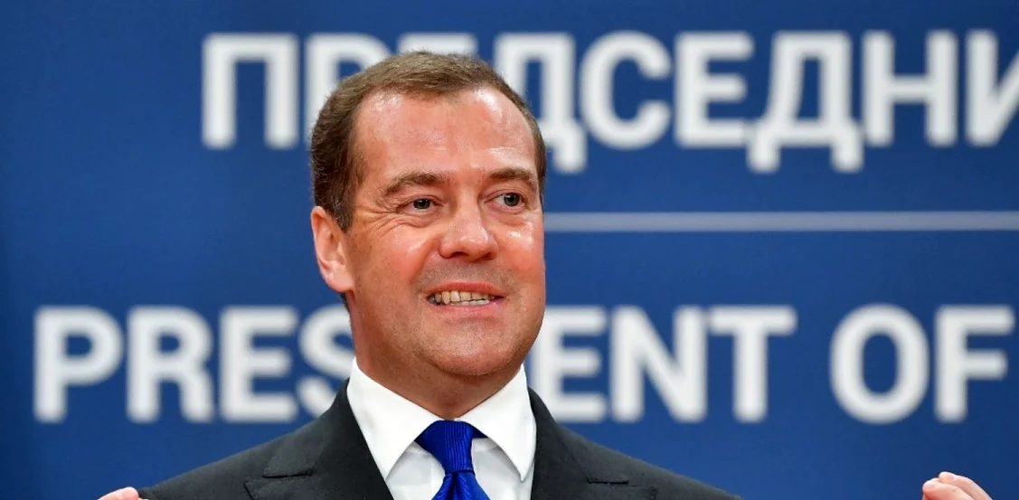 Dmitri Medvedev susține că Rusia va proteja teritoriile care vor fi alipite Rusiei.  FOTO AFP