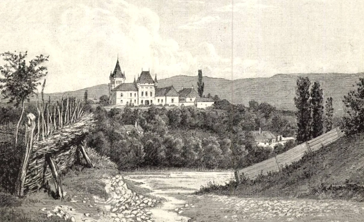 Castelul Kendeffy în secolul al XIX-lea. Sursa: Ziarul Duminical, 1882. 
