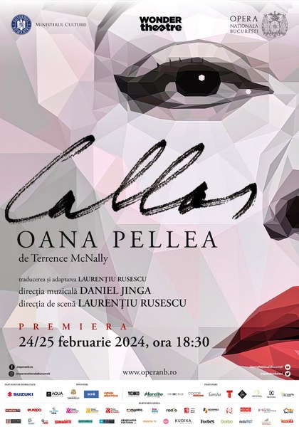 „Callas – Oana Pellea”, o producție originală, la intersecția dintre teatru și operă,  pe scena Operei Naționale București