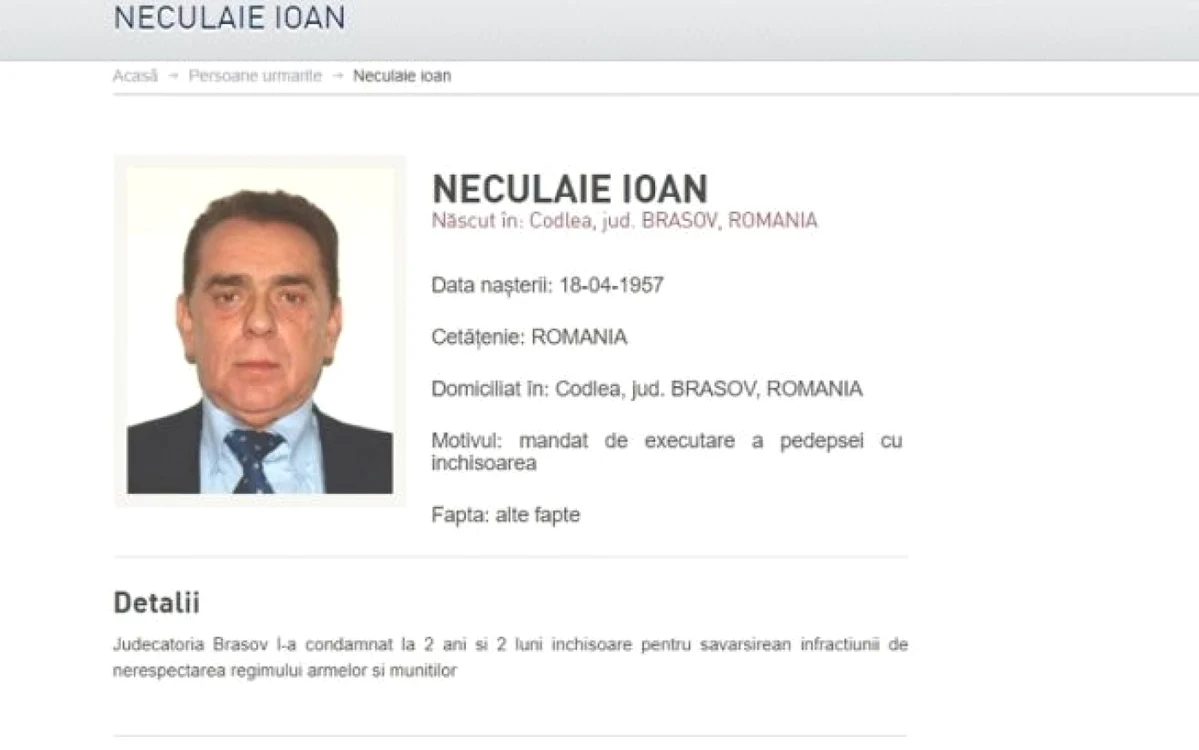 Ioan Neculaie este dat în urmărire generală FOTO Adevărul