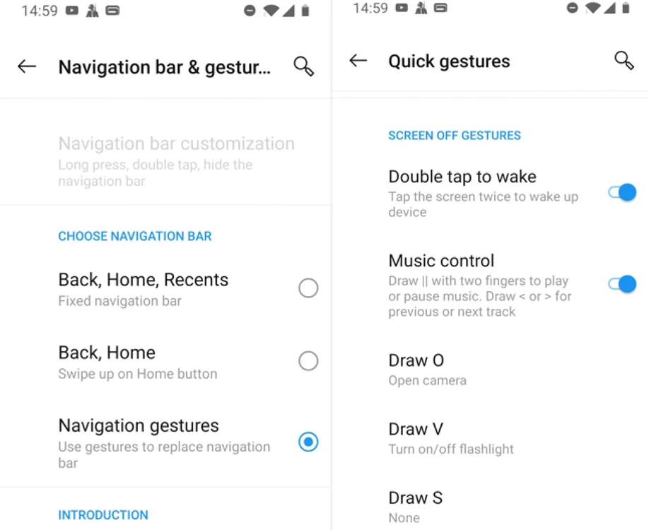 OnePlus 6T colaj gestures